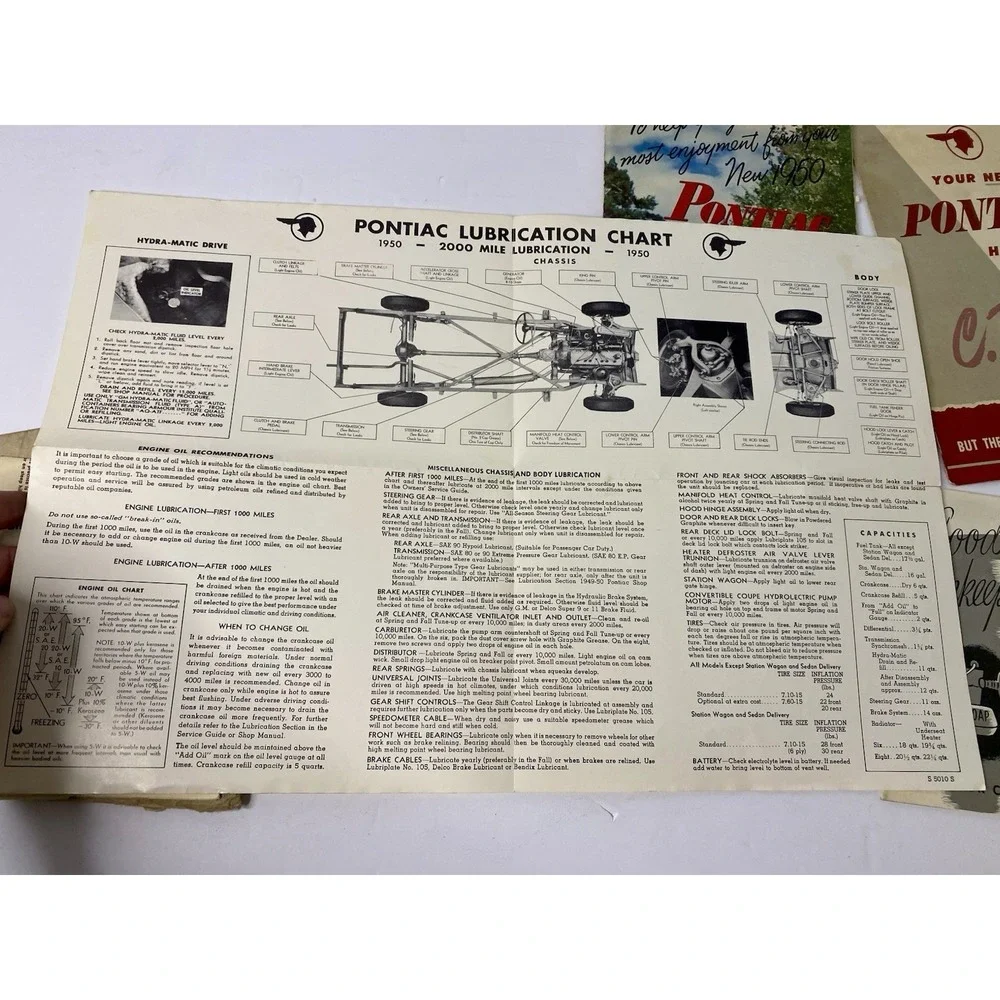 1950 Pontiac Automobile Owner's Instructions Book Manual Service‎ Policy + Extra